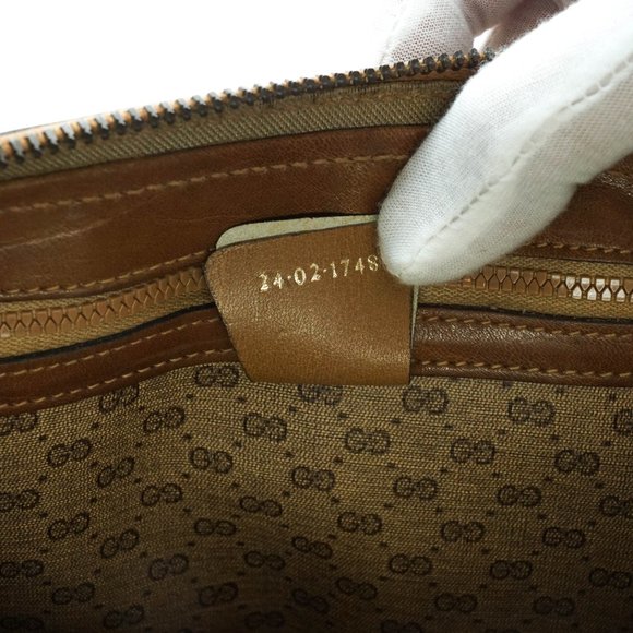 Auth Gucci Micro Gg Hand Bag Brown #15988V12 - Picture 9 of 14